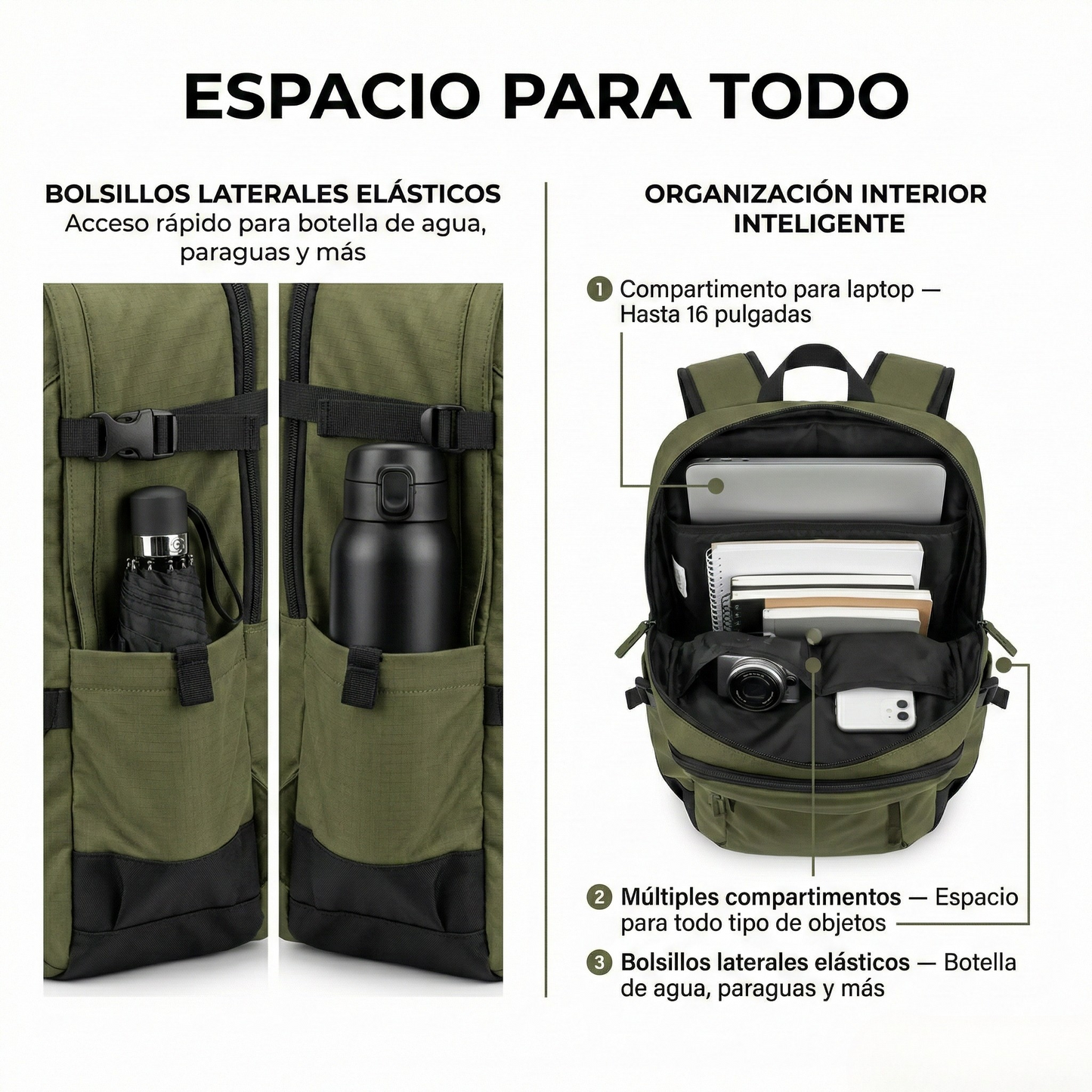 Bakku Adapt — Mochila Convertible Viaje y Hombro 35L