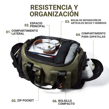 Bakku Nomad — Bolso Duffel de Viaje Impermeable 40L